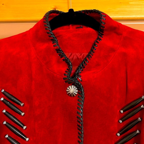 Cripple Creek Red Genuine Leather Jacket. Like New! Size Large - Picture 4 of 13